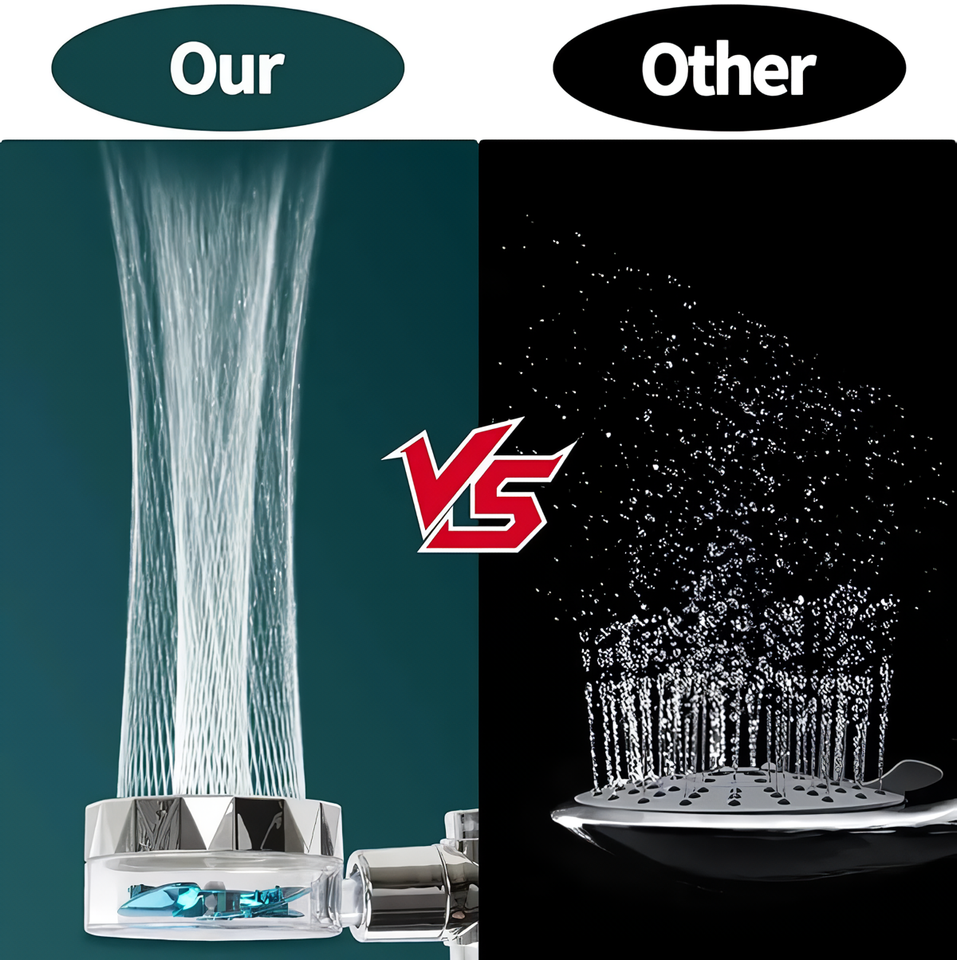 Pressurized Shower Head Turbine Shower