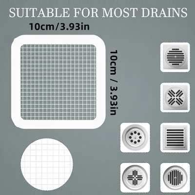 Drain Hole Hair Collector(Pack Of 10)
